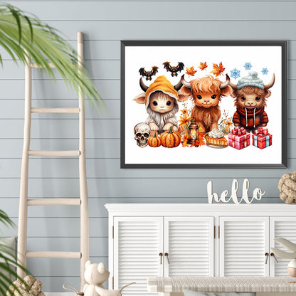 Halloween Yak - Full Round Drill Diamond Painting 40*30CM