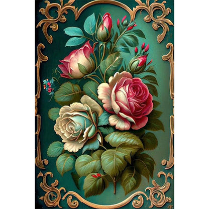 Vintage Flowers - Full Square Drill Diamond Painting 40*60CM