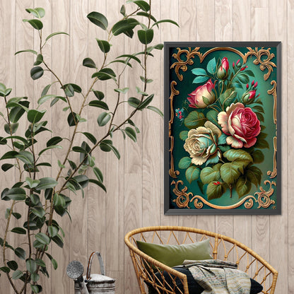 Vintage Flowers - Full Square Drill Diamond Painting 40*60CM