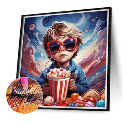 Little Boy - Full Round Drill Diamond Painting 40*40CM