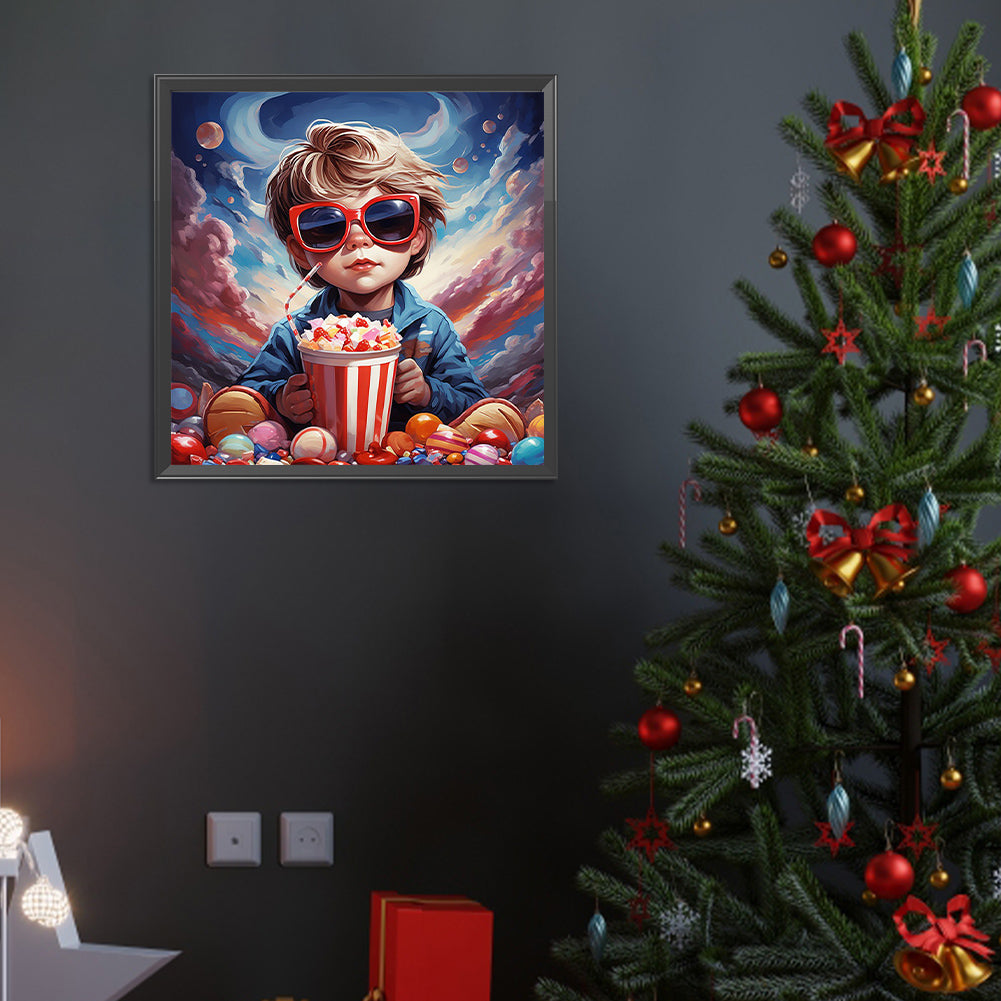 Little Boy - Full Round Drill Diamond Painting 40*40CM