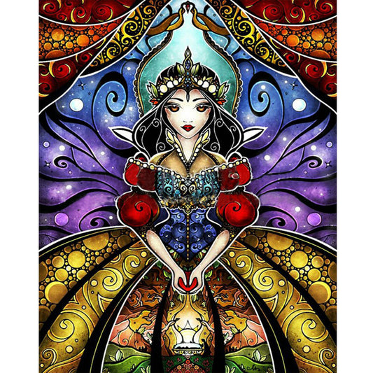 Cartoon Princess Stained Glass - Full Round Drill Diamond Painting 40*50CM