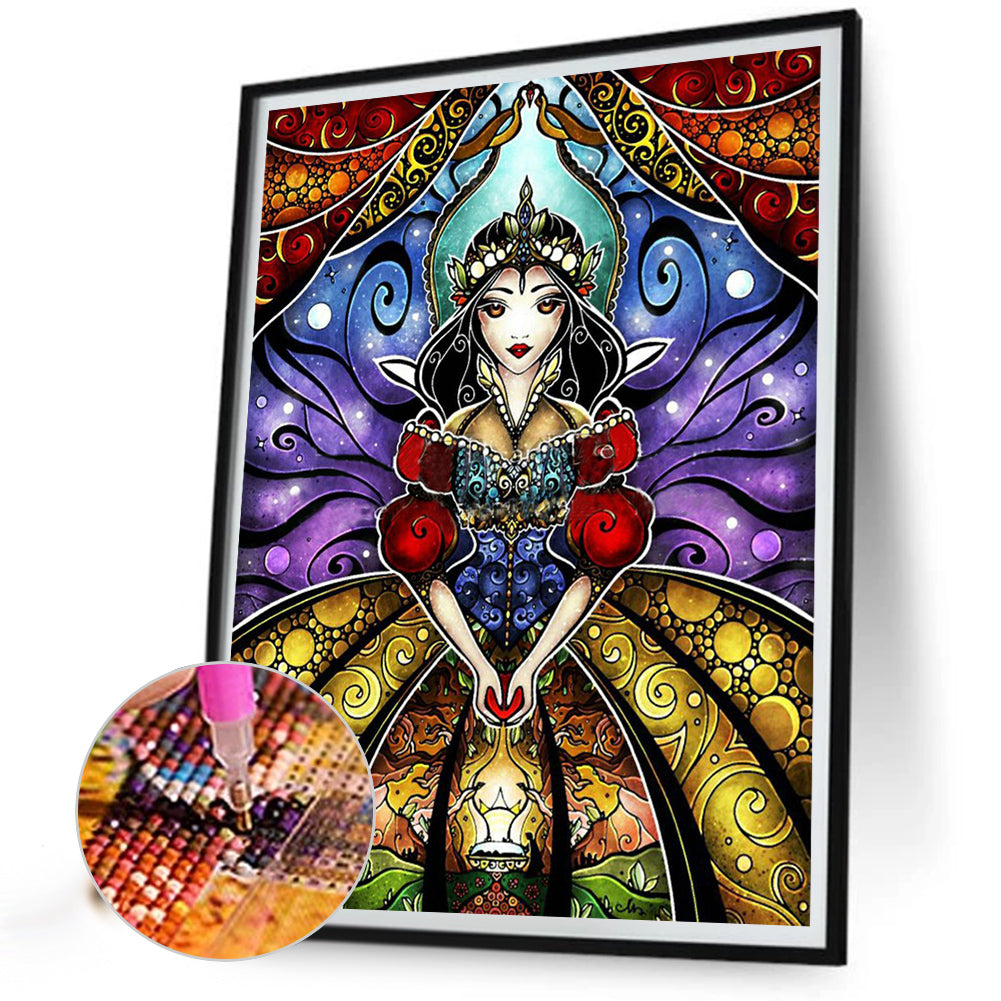 Cartoon Princess Stained Glass - Full Round Drill Diamond Painting 40*50CM