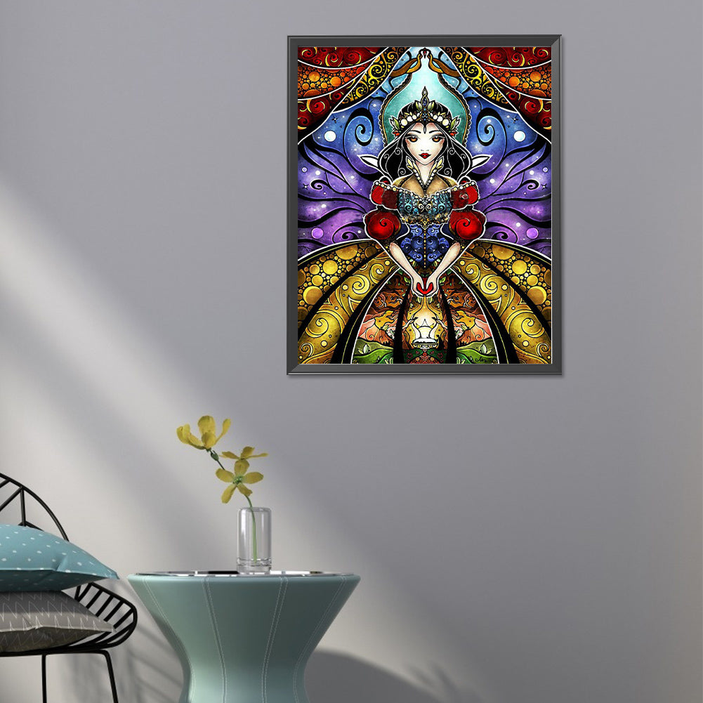 Cartoon Princess Stained Glass - Full Round Drill Diamond Painting 40*50CM