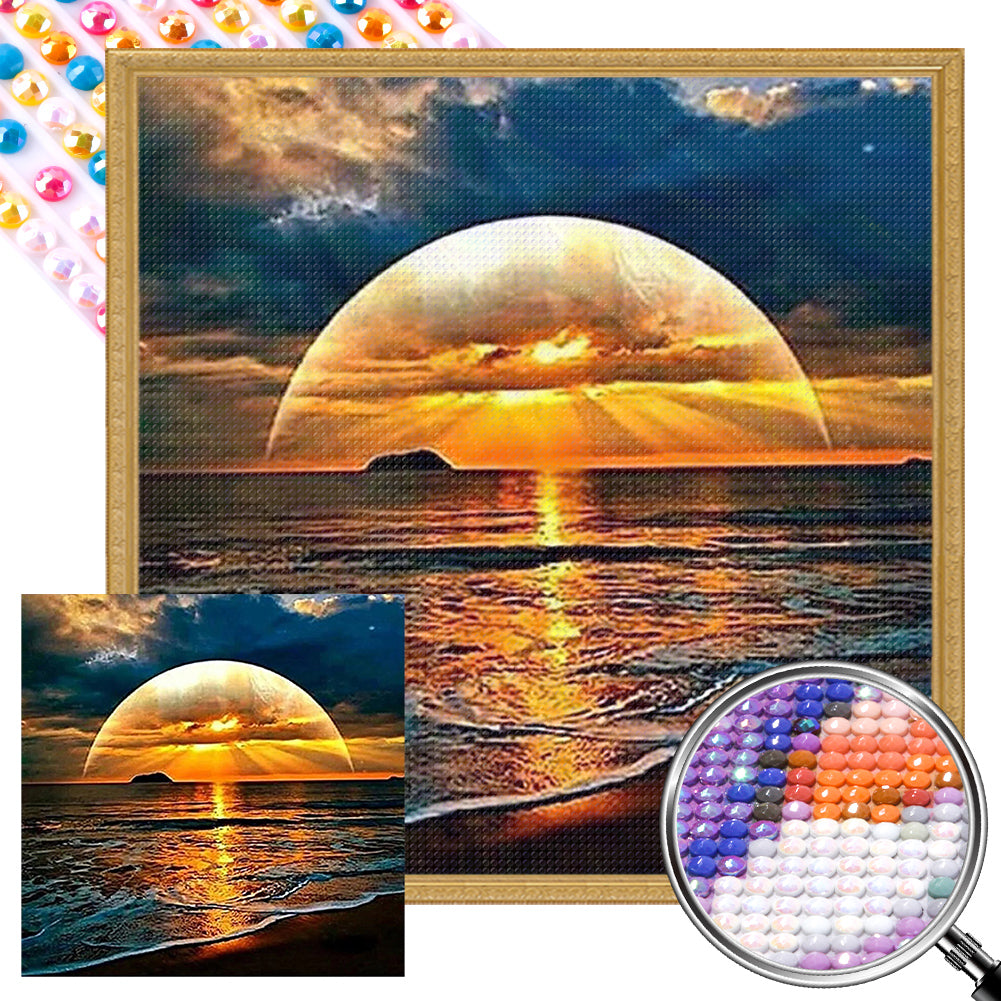 Sunrise At Sea - Full AB Dril Round Diamond Painting 40*40CM