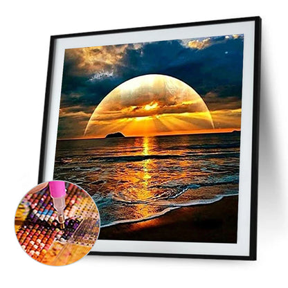 Sunrise At Sea - Full AB Dril Round Diamond Painting 40*40CM