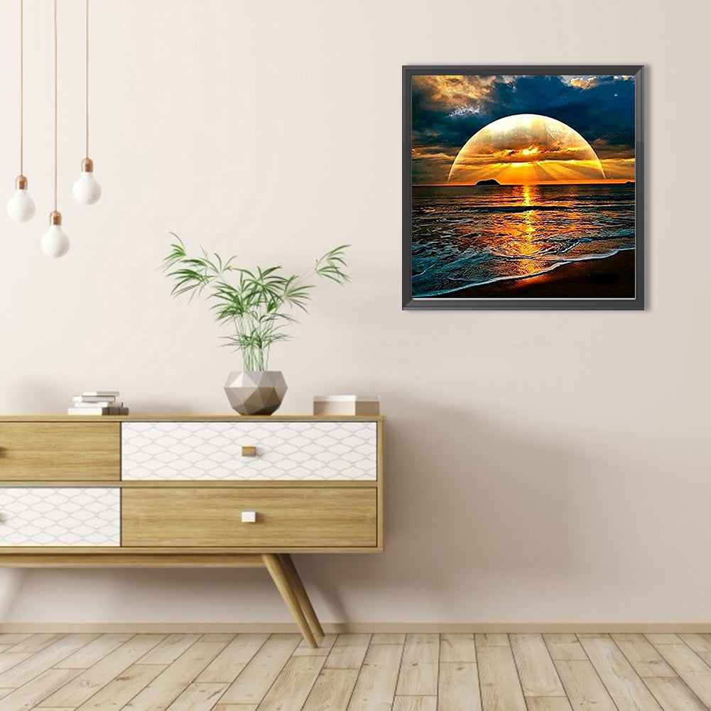 Sunrise At Sea - Full AB Dril Round Diamond Painting 40*40CM