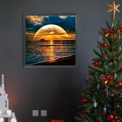 Sunrise At Sea - Full AB Dril Round Diamond Painting 40*40CM