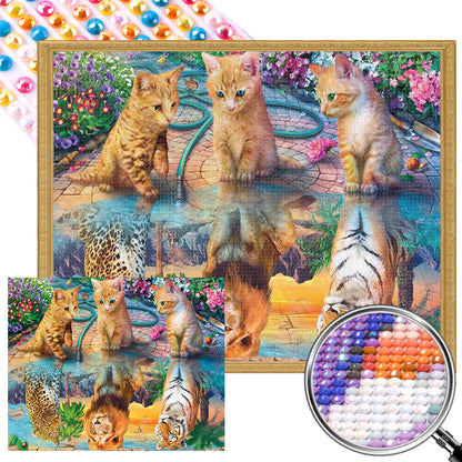 Gentle And Ferocious - Full AB Dril Round Diamond Painting 50*40CM