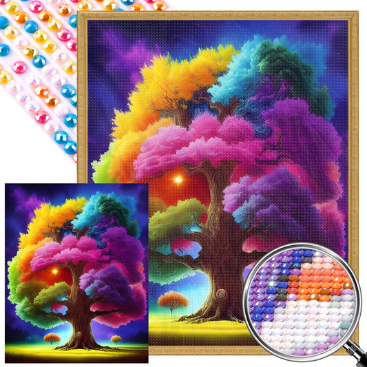 Four Seasons Tree - Full AB Dril Round Diamond Painting 40*50CM