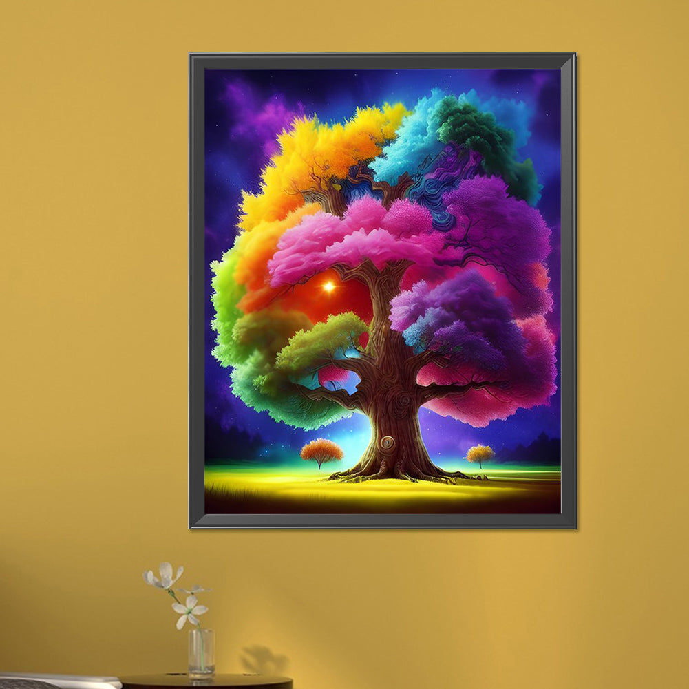 Four Seasons Tree - Full AB Dril Round Diamond Painting 40*50CM