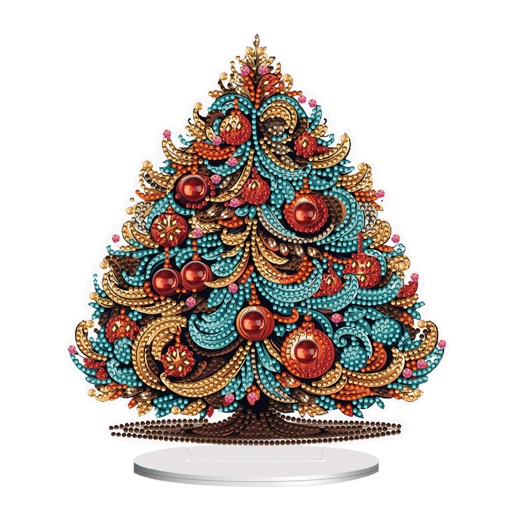 Special Shape Diamond Art Table Decor Xmas Tree for Home Office Table Decor(#10)