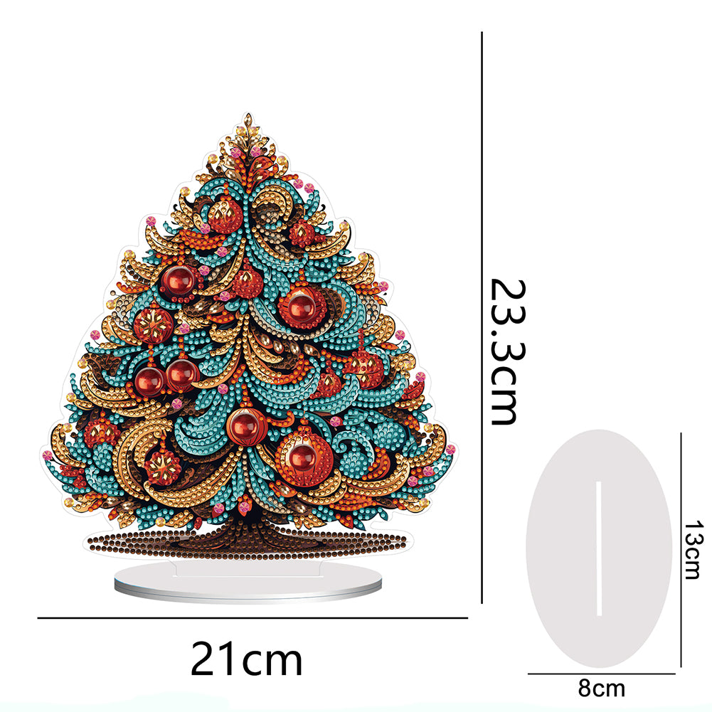 Special Shape Diamond Art Table Decor Xmas Tree for Home Office Table Decor(#10)