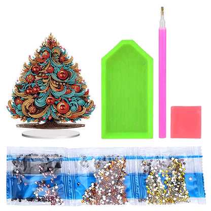 Special Shape Diamond Art Table Decor Xmas Tree for Home Office Table Decor(#10)