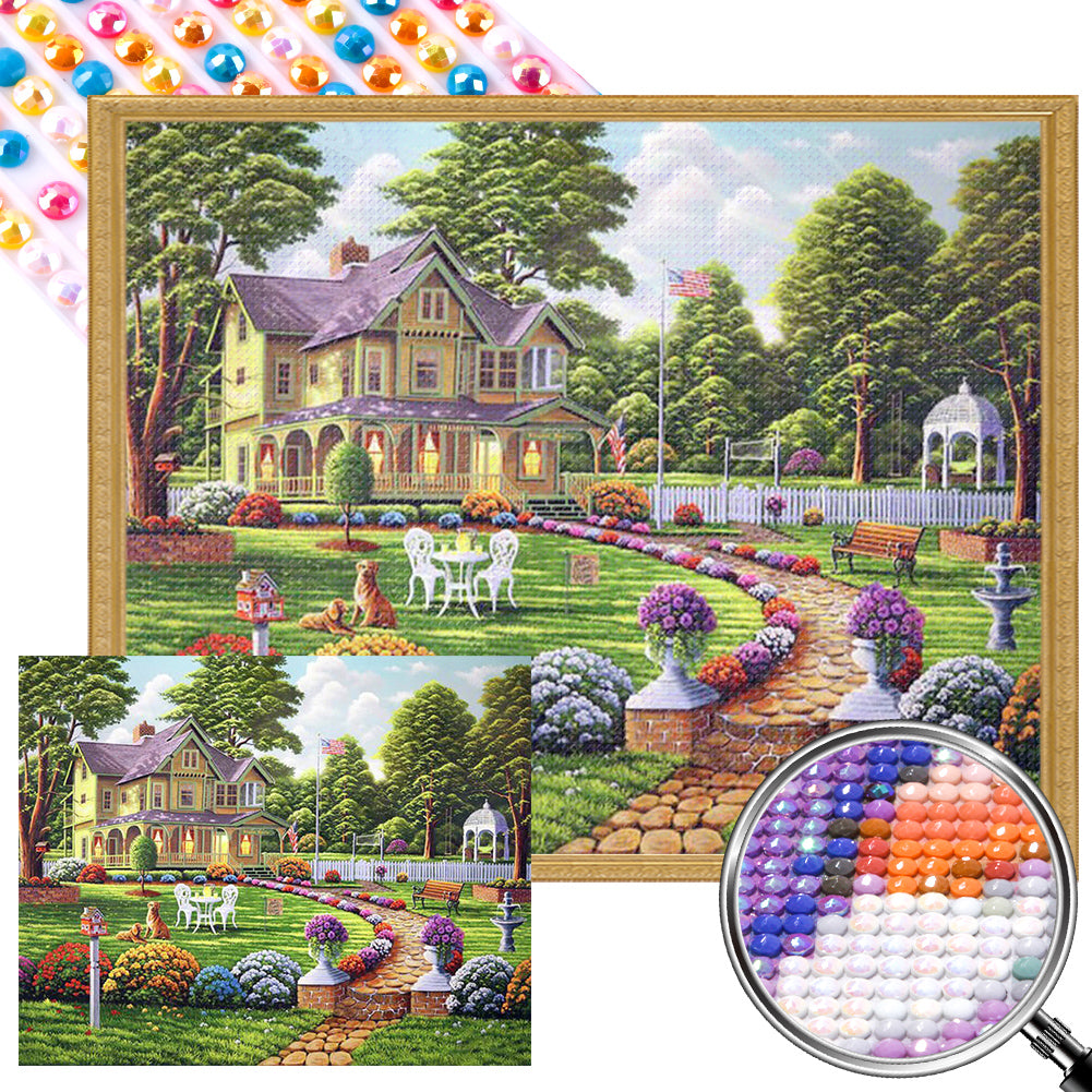 Quiet Countryside - Full AB Dril Round Diamond Painting 50*40CM