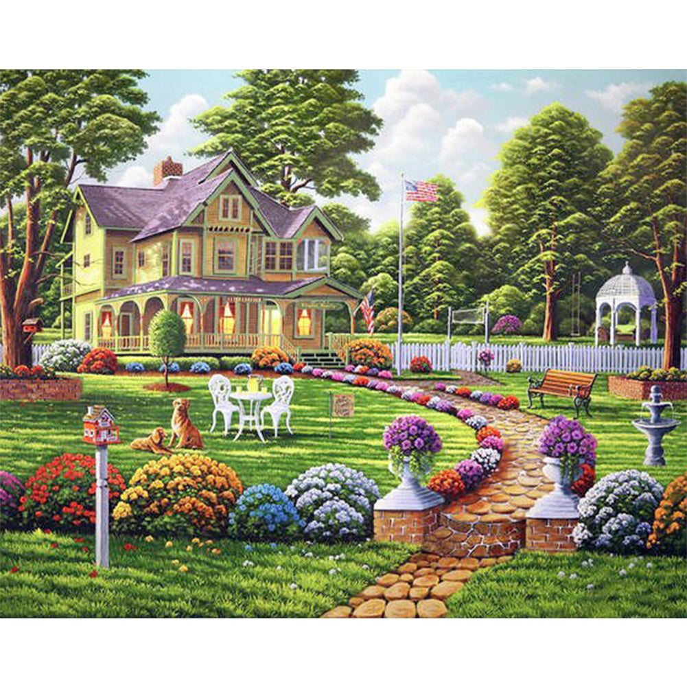 Quiet Countryside - Full AB Dril Round Diamond Painting 50*40CM