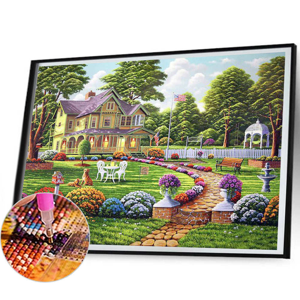 Quiet Countryside - Full AB Dril Round Diamond Painting 50*40CM