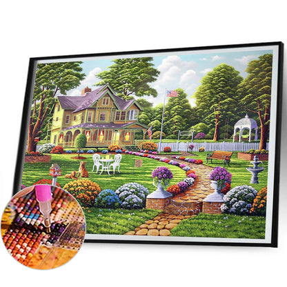 Quiet Countryside - Full AB Dril Round Diamond Painting 50*40CM