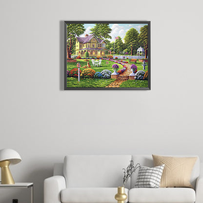 Quiet Countryside - Full AB Dril Round Diamond Painting 50*40CM