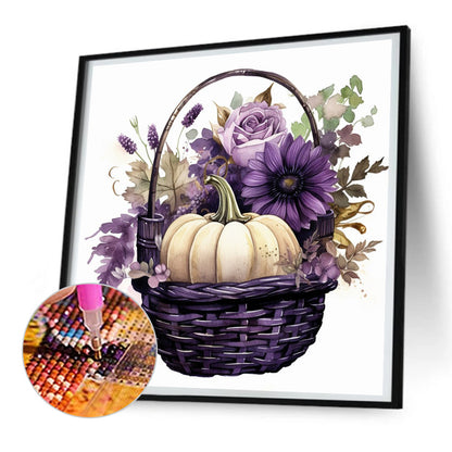 Halloween Pumpkin - Full Round Drill Diamond Painting 30*30CM