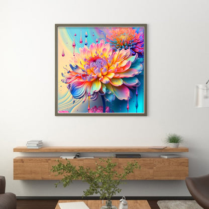 Colorful Flowers - 11CT Stamped Cross Stitch 40*40CM