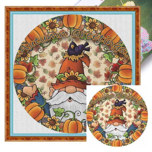 Goblin Thanksgiving - 11CT Stamped Cross Stitch 40*40CM