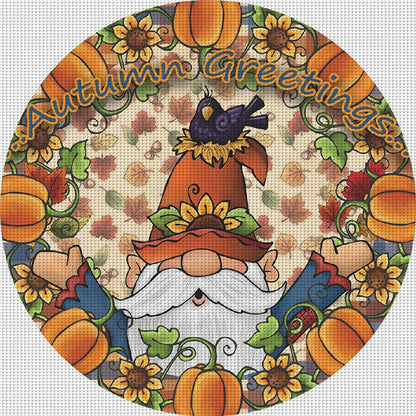 Goblin Thanksgiving - 11CT Stamped Cross Stitch 40*40CM