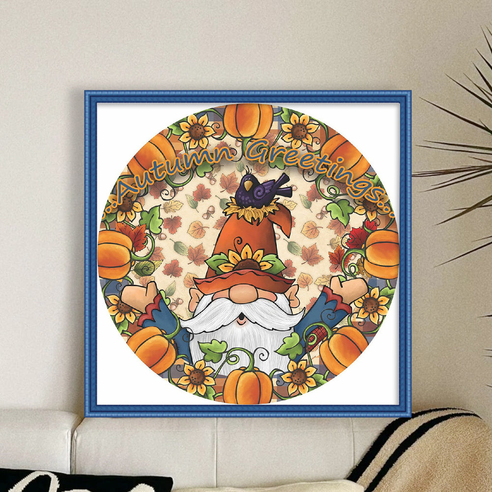 Goblin Thanksgiving - 11CT Stamped Cross Stitch 40*40CM