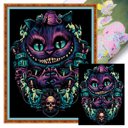 Alice In Wonderland Cheshire Cat - 11CT Stamped Cross Stitch 40*55CM