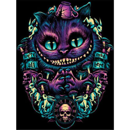 Alice In Wonderland Cheshire Cat - 11CT Stamped Cross Stitch 40*55CM