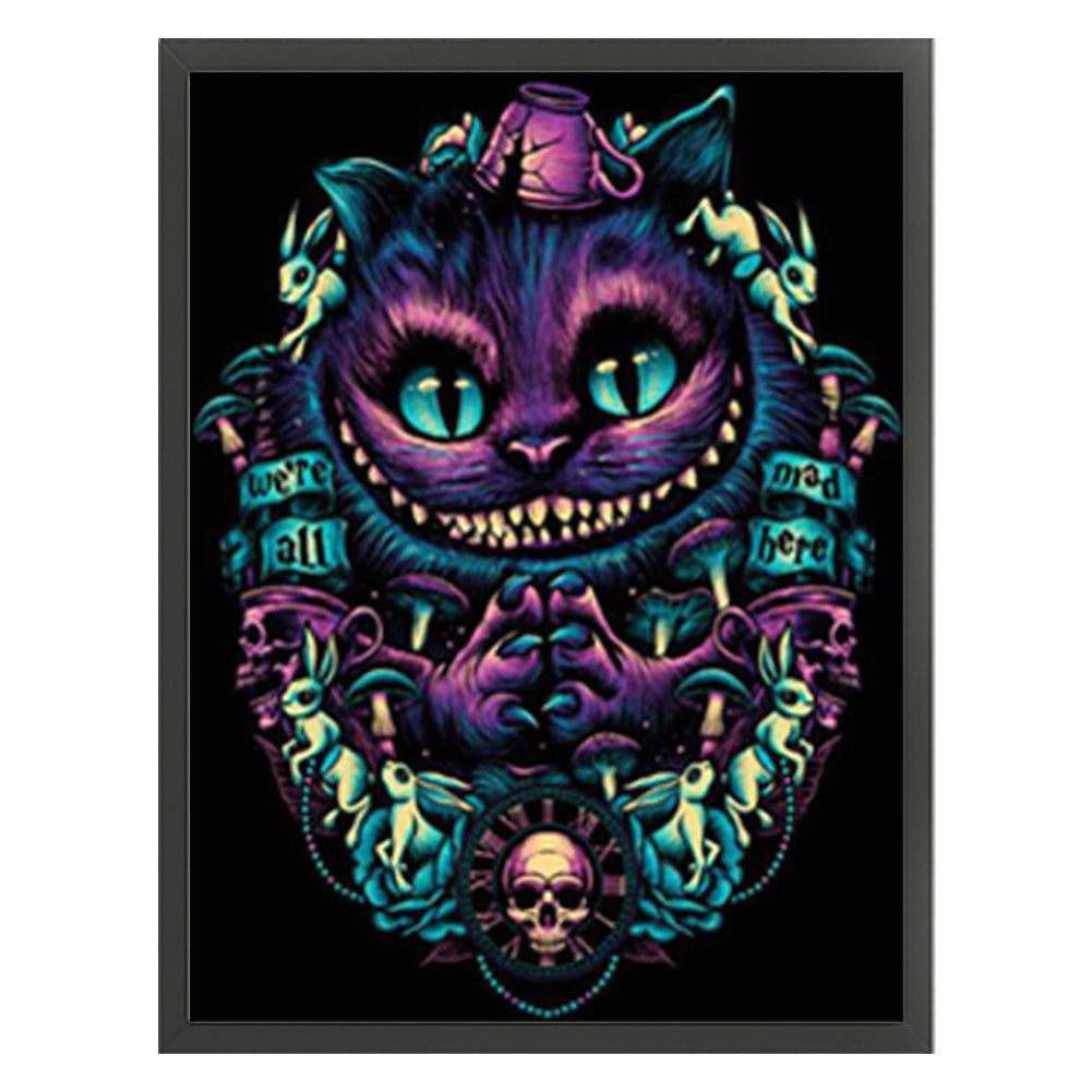 Alice In Wonderland Cheshire Cat - 11CT Stamped Cross Stitch 40*55CM