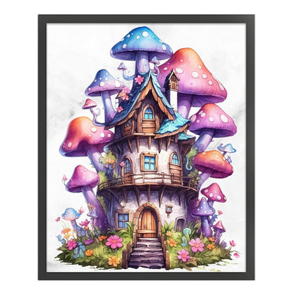 Mushroom House - 11CT Stamped Cross Stitch 50*60CM