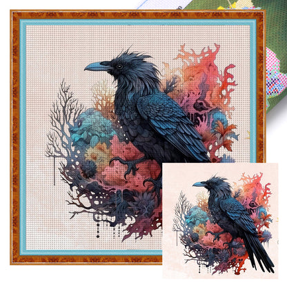 Crow - 11CT Stamped Cross Stitch 60*60CM