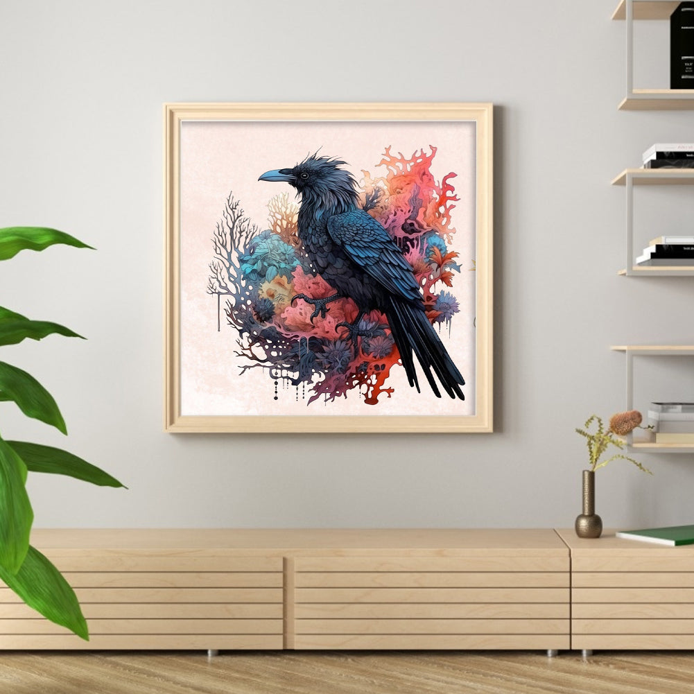 Crow - 11CT Stamped Cross Stitch 60*60CM