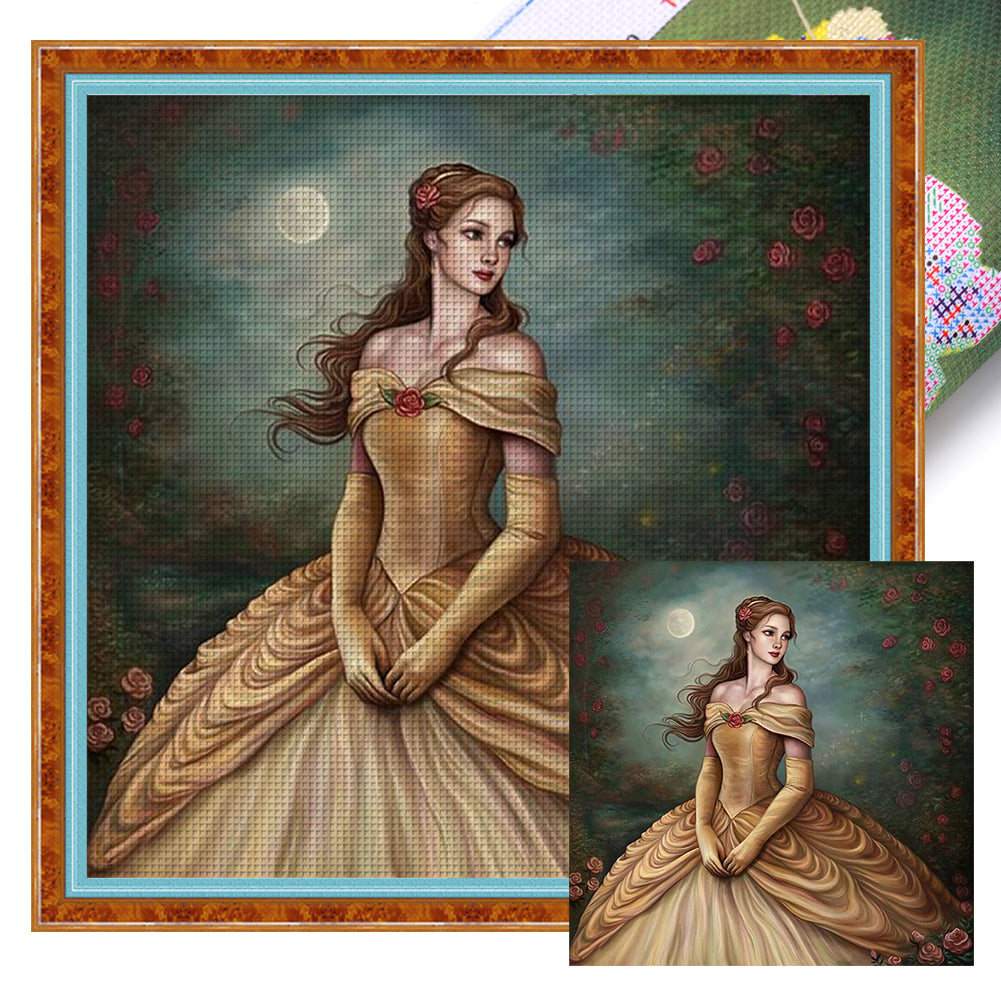 Princess Belle - 11CT Stamped Cross Stitch 40*40CM