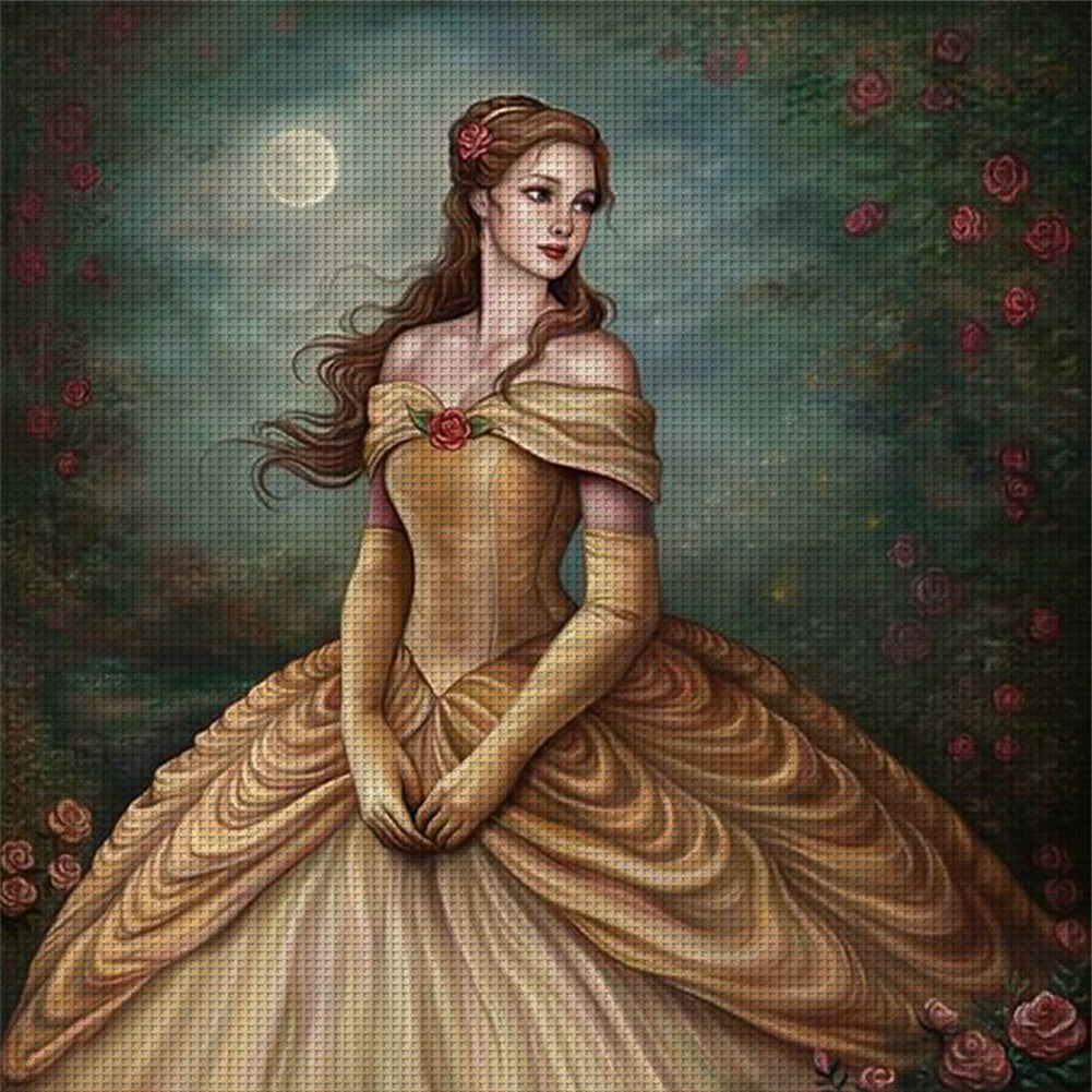 Princess Belle - 11CT Stamped Cross Stitch 40*40CM