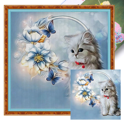 Fantasy Cat - 11CT Stamped Cross Stitch 40*40CM