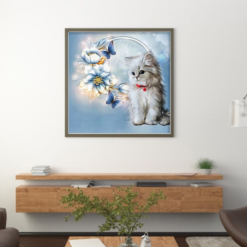 Fantasy Cat - 11CT Stamped Cross Stitch 40*40CM