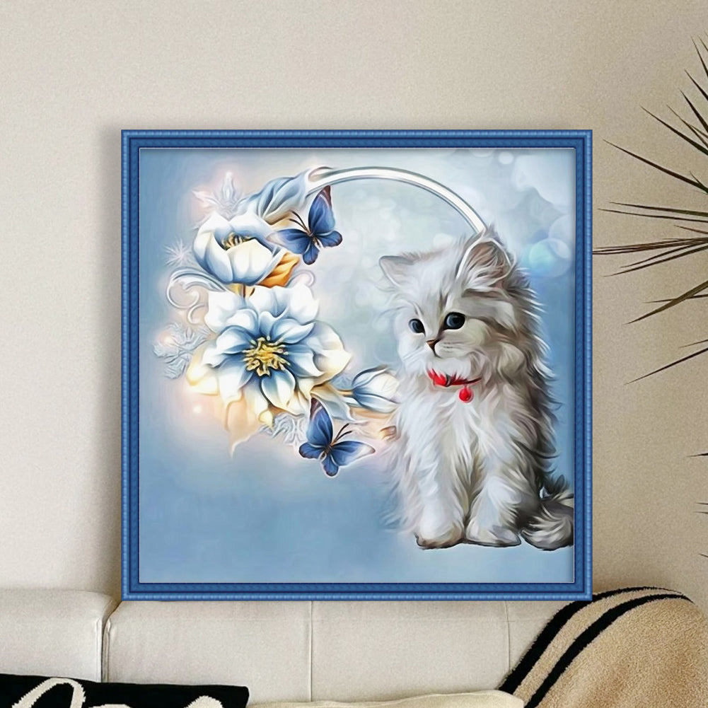 Fantasy Cat - 11CT Stamped Cross Stitch 40*40CM