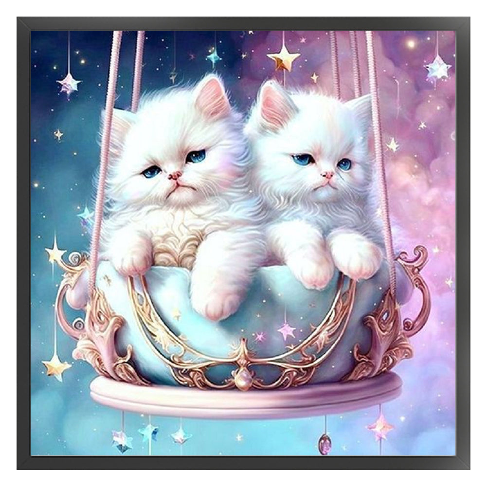 Fantasy Cat - 11CT Stamped Cross Stitch 40*40CM