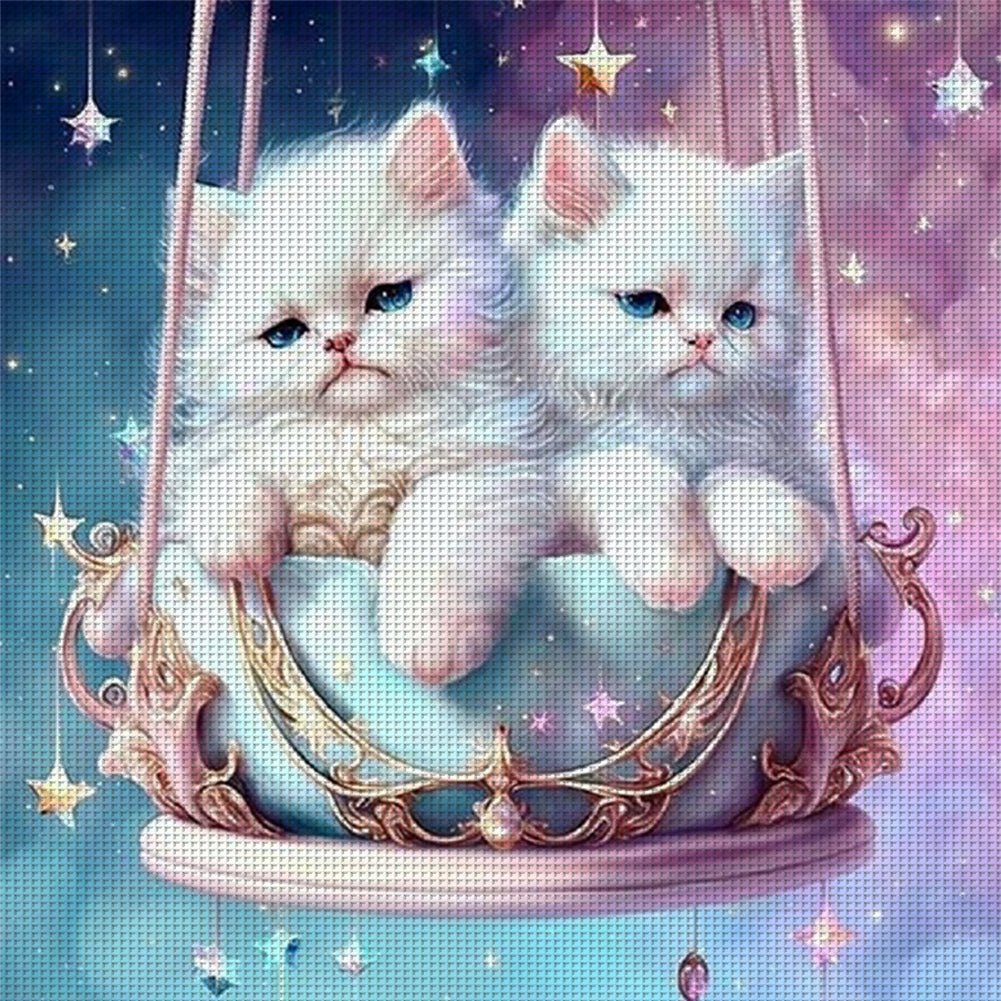 Fantasy Cat - 11CT Stamped Cross Stitch 40*40CM