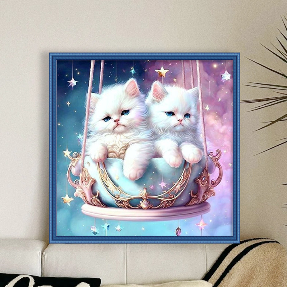 Fantasy Cat - 11CT Stamped Cross Stitch 40*40CM