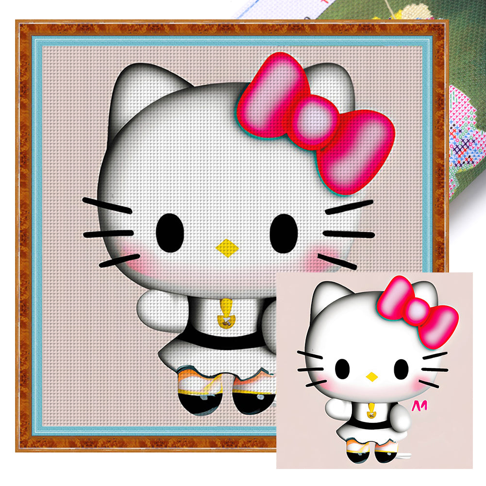 Kitty Cat - 11CT Stamped Cross Stitch 40*40CM