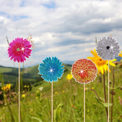 8PCS DIY Diamond Paintings Stick Yard Decor Diamond Painting Garden Stakes Decor