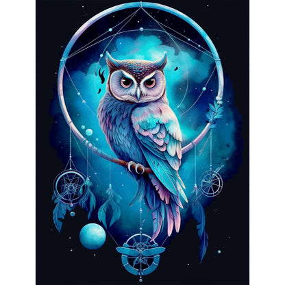 Owl And Dream Catcher - Full Round Drill Diamond Painting 30*40CM