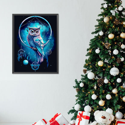 Owl And Dream Catcher - Full Round Drill Diamond Painting 30*40CM