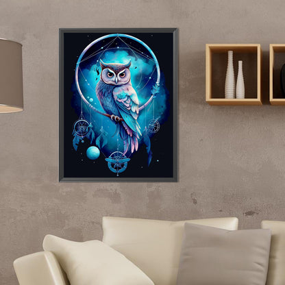 Owl And Dream Catcher - Full Round Drill Diamond Painting 30*40CM