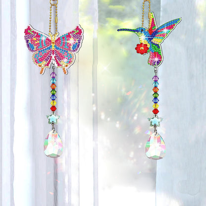 Suncatcher Diamond Drawing Hanging Ornament Kit (Butterfly Hummingbird)