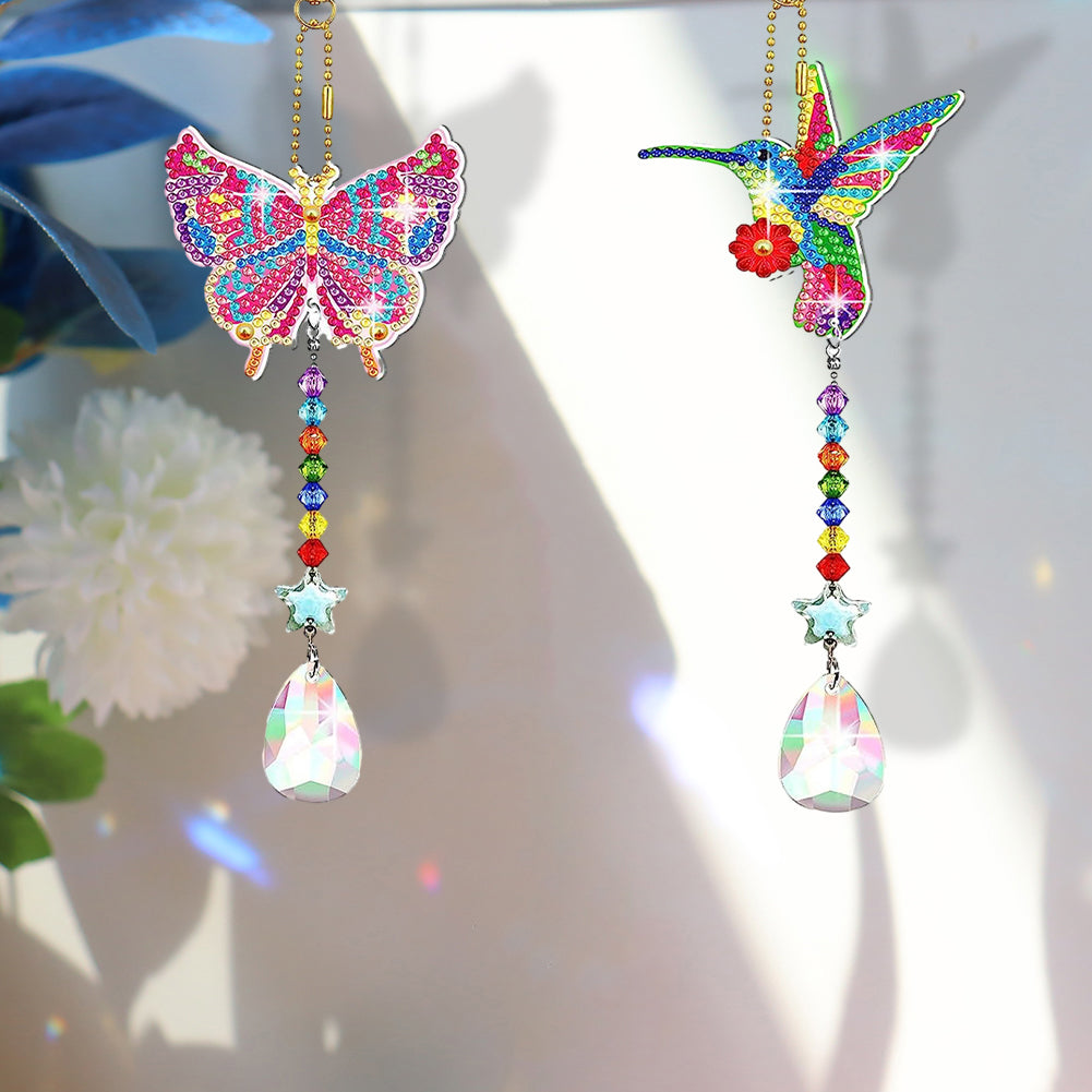 Suncatcher Diamond Drawing Hanging Ornament Kit (Butterfly Hummingbird)