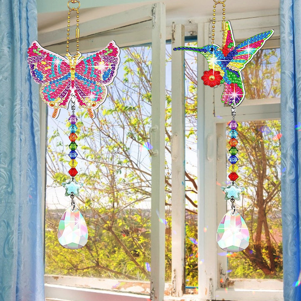 Suncatcher Diamond Drawing Hanging Ornament Kit (Butterfly Hummingbird)